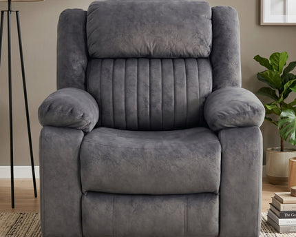 Morgan Fabric Electric Recliner Armchair – Slate Grey