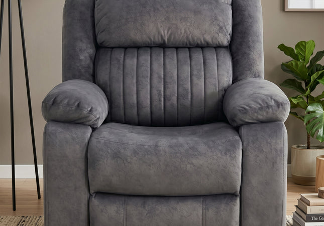 Morgan Fabric Electric Recliner Armchair – Slate Grey