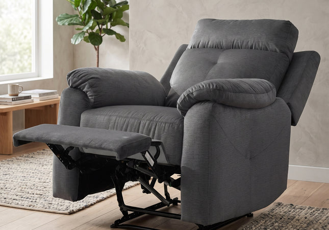 Palermo Fabric Electric Recliner Armchair – Anthracite