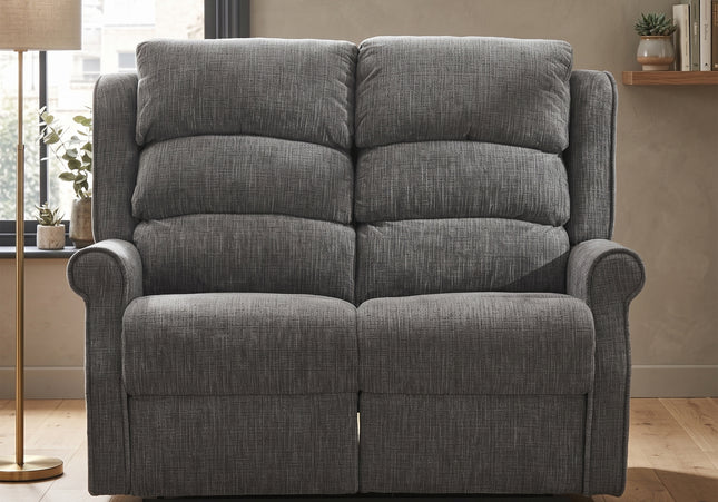 Regency 2 Seater Fabric Electric Recliner Sofa – Anthracite