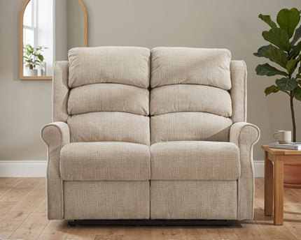Regency 2 Seater Fabric Electric Recliner Sofa – Rabbit