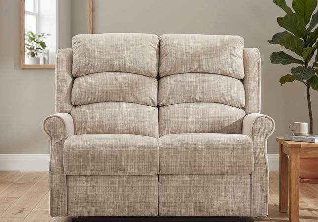 Regency 2 Seater Fabric Electric Recliner Sofa – Rabbit
