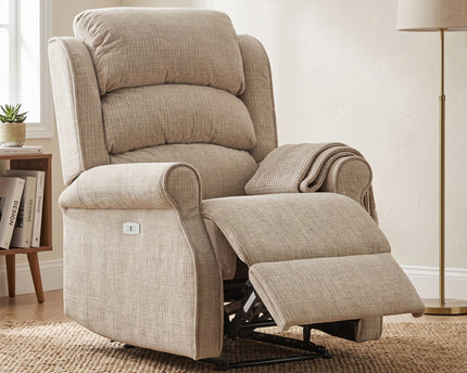 Regency Fabric Electric Recliner Armchair – Rabbit
