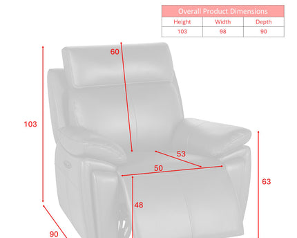 Ashby Power Recliner Armchair – Tan