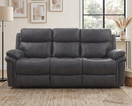 Richmond 3 Seater Fabric Electric Recliner Sofa – Charcoal