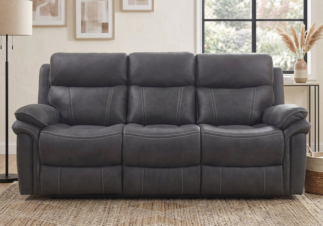 Richmond 3 Seater Fabric Electric Recliner Sofa – Charcoal