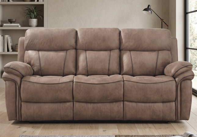 Richmond 3 Seater Fabric Electric Recliner Sofa – Sahara