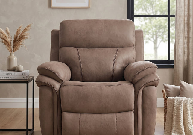 Richmond Fabric Electric Recliner Armchair – Sahara