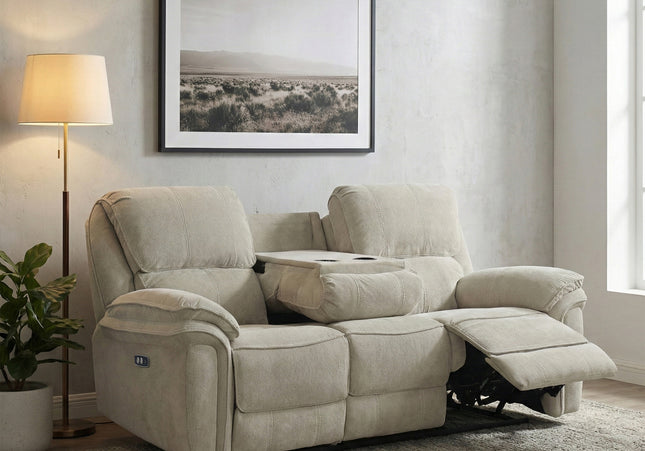 Westbury 3 Seater Fabric Electric Recliner Sofa – Beige
