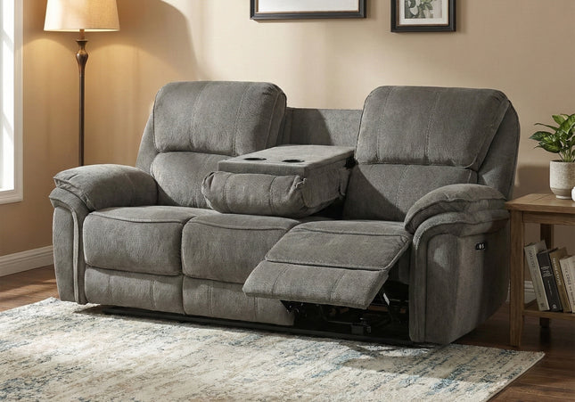 Westbury 3 Seater Fabric Electric Recliner Sofa – Grey