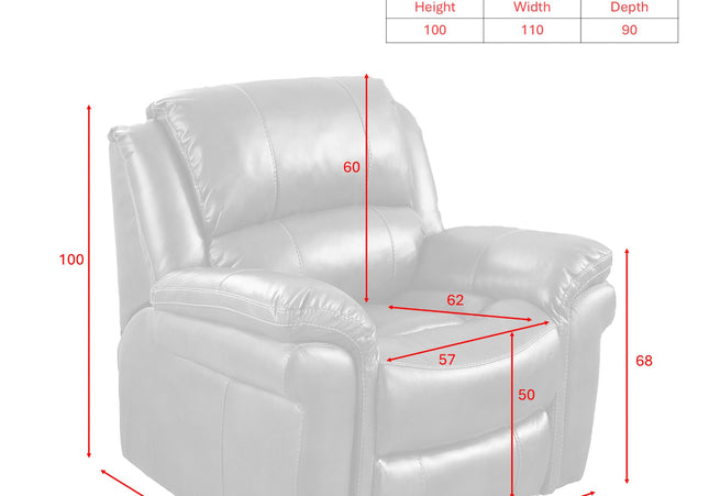 Farnham Leather Air Power Recliner Armchair – Tan