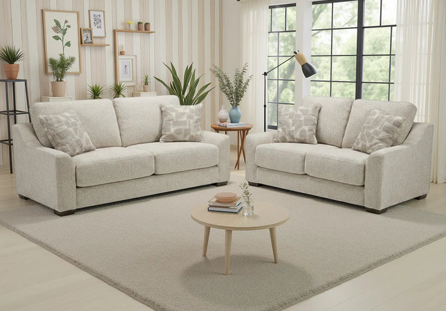 Douglas Beige 3+2 Sofa Set
