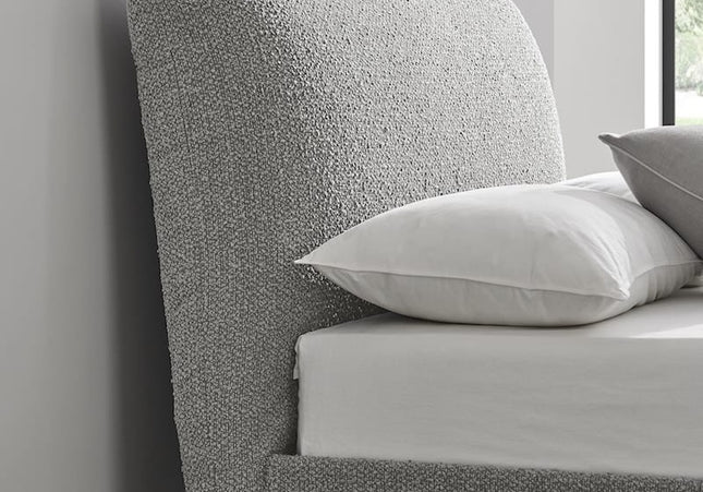 Luna Pillow Bed - Double Or King Size - Dove Grey Boucle