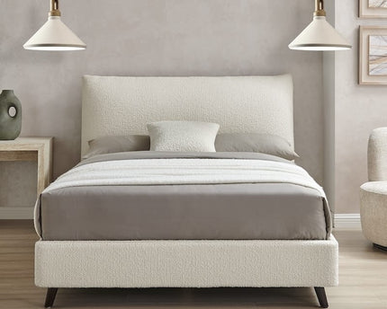 Luna Pillow Bed - Double Or King Size - Ivory Boucle