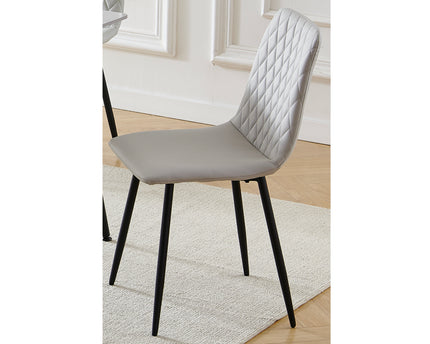 Argenta 1.2m Fixed Light Grey 4 Chair Dining Set