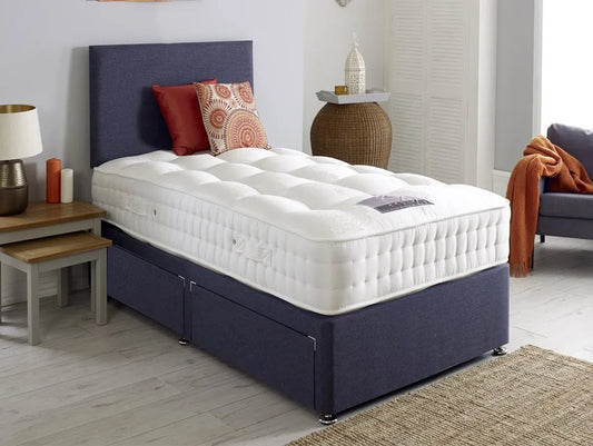 Plain Headboard Single Divan Bed