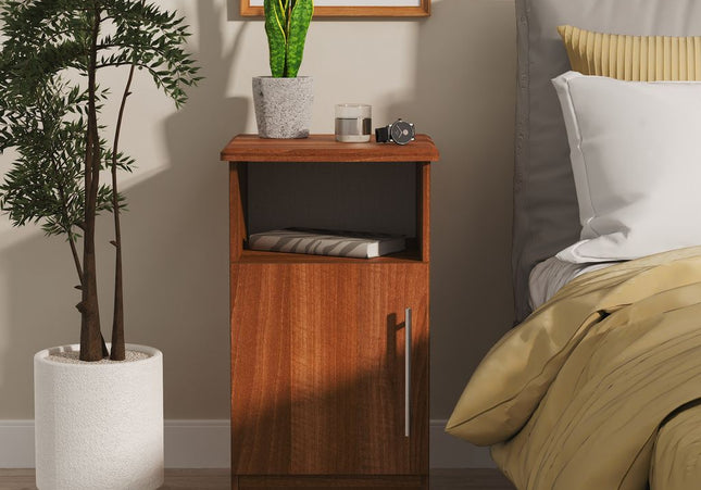Sherwood Door Bedside Table in Noche Walnut