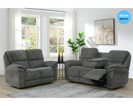 Westbury 3+2 Power Recliner Sofa Set In Grey