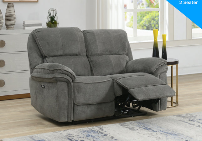 Westbury 3+2 Power Recliner Sofa Set In Grey