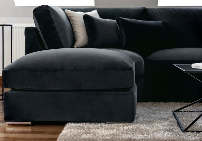 moveable footstool black 