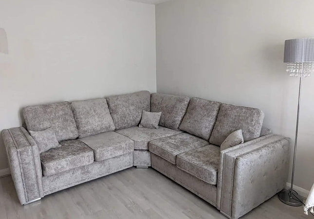 Bentley 2c2 Seat Sofa Set - Truffle With soft polyester upholstery and luxury foam cushions,Pin button detailing arms