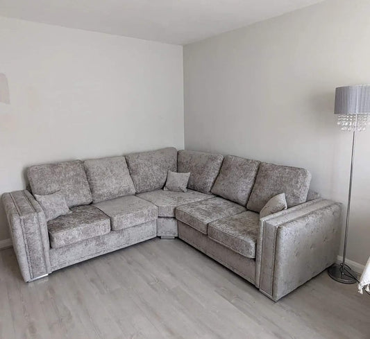 Bentley 2c2 Seat Sofa Set - Truffle With soft polyester upholstery and luxury foam cushions,Pin button detailing arms