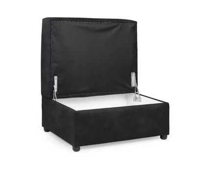 Oakmont Storage Foot Stool - Charcoal open