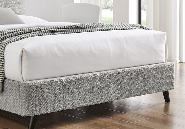 Luna Pillow Bed - Double Or King Size - Dove Grey Boucle
