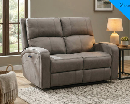 Silverton 2 Seater Fabric Electric Recliner Sofa – Taupe