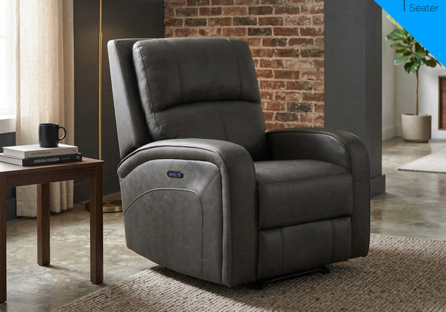 Silverton Fabric Electric Recliner Armchair – Grey