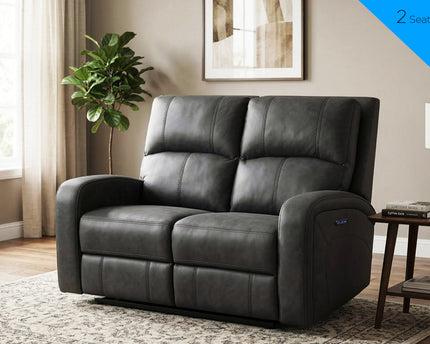 Silverton 3 Seater + 2 Seater Fabric Electric Recliner Sofa Set – Grey