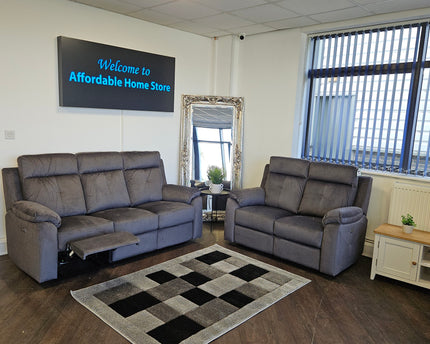 Palermo 3+2 Power Recliner In Charcoal