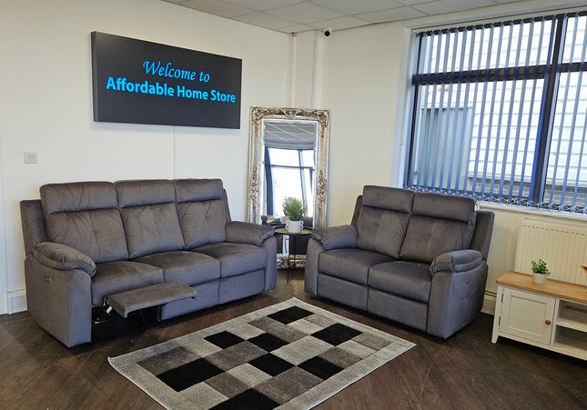 Palermo 3+2 Power Recliner In Charcoal
