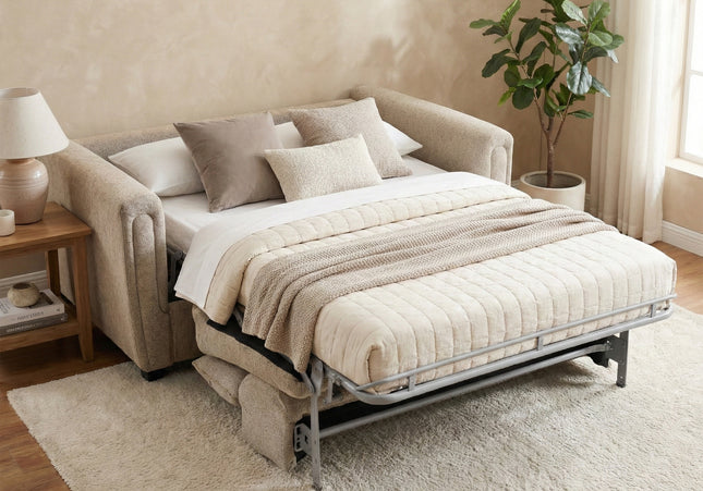 Mayfair Fabric Sofa Bed – Beige