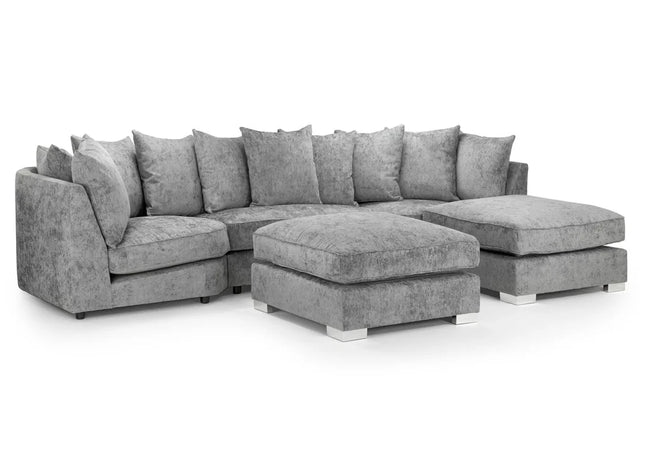 Bishop U Shape Sofa In Truffle - Pillow Back