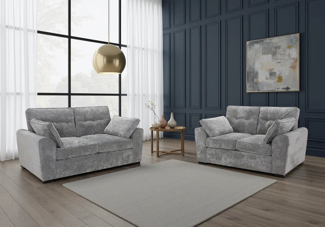 Messina 3+2 Sofa Set - Grey