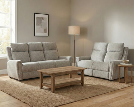 Mayfair 3 Seater + 2 Seater Fixed Sofa Set – Ash