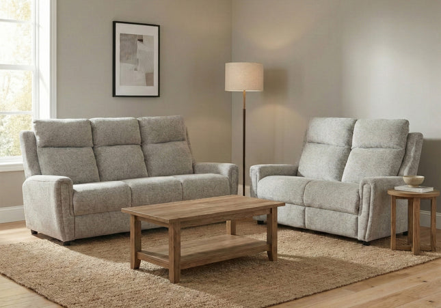Mayfair 3 Seater + 2 Seater Fixed Sofa Set – Ash