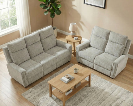 Mayfair 3 Seater + 2 Seater Fixed Sofa Set – Ash