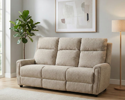 Mayfair 3 Seater Fixed Sofa – Beige