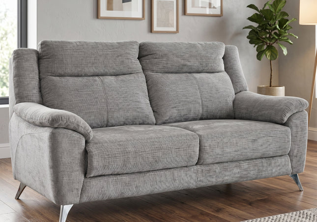 Monroe Fixed 3 Seater Sofa in Ash
