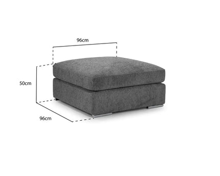 Naples Footstool In Grey
