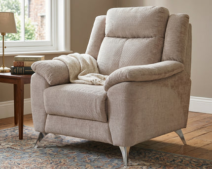Monroe Fixed Armchair in Fossil