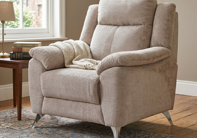 Monroe Fixed Armchair in Fossil