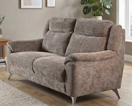 Monroe Fixed 3 Seater Sofa in Stone