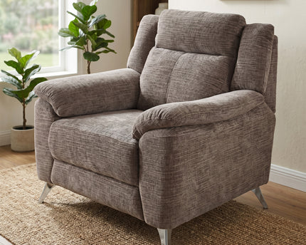 Monroe Fixed Armchair in Stone