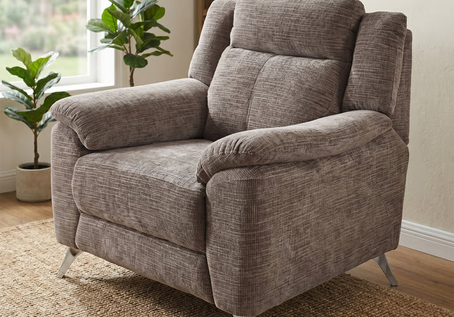 Monroe Fixed Armchair in Stone