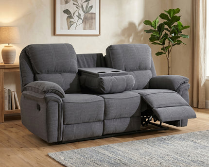 Belmont 3 Seater with Console in Grey