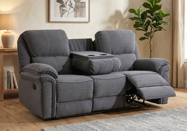 Belmont 3 Seater with Console in Grey