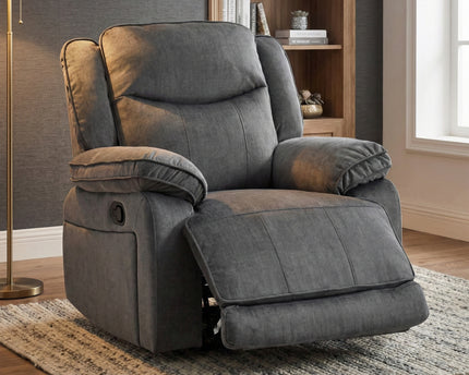 Clayton Manual Recliner Glider Armchair – Grey